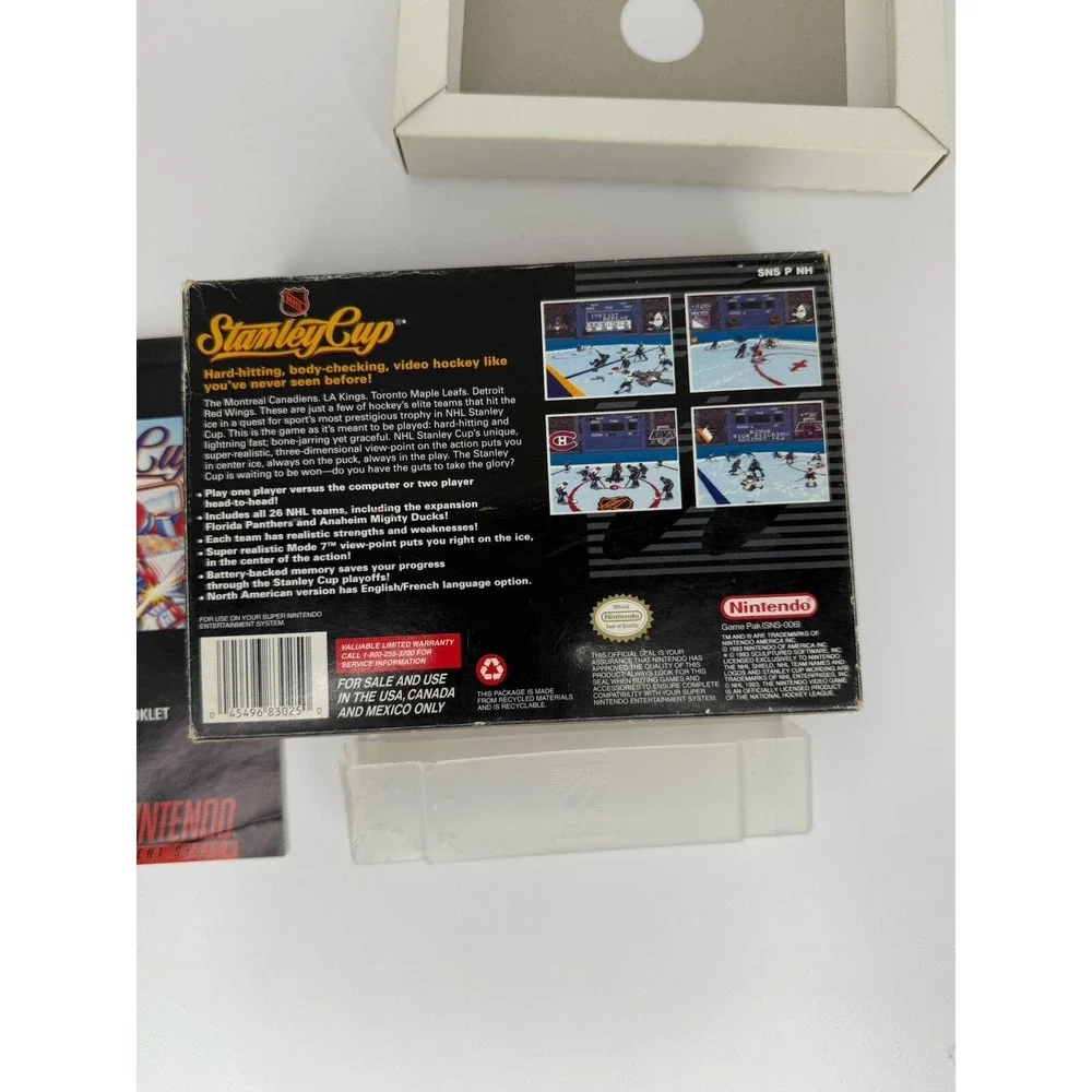NHL Stanley Cup Super Nintendo SNES 1993 Complete in box CIB Tested VG